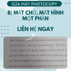  Sửa Máy Photocopy Lỗi Mất Chữ, Thiếu Hình Phường Nhiêu Lộc Uy Tín