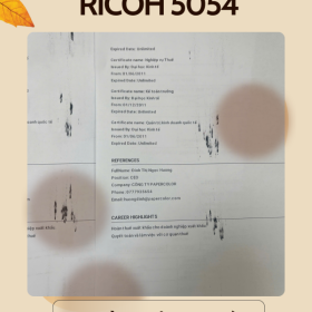 Hỗ Trợ Sửa Máy Ricoh 5054 Lỗi In Lem Tận Nơi Phường Tân Sơn Hòa