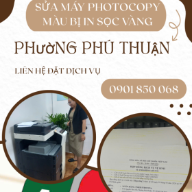 Sửa Lỗi Máy Photocopy Màu Bị Sọc Vàng Phường Phú Thuận Hiệu Quả