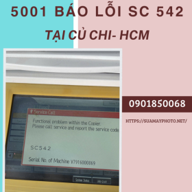 Sửa lỗi SC 542 máy Ricoh 5001 tại Củ Chi TP.HCM – Khắc phục nhanh trong ngày