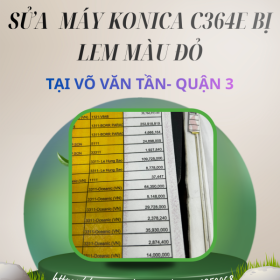 Sửa Máy Konica C364e Bị Lem Màu Đỏ Tại Võ Văn Tần, Quận 3 – Có Mặt Ngay