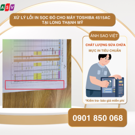 Sửa Máy Toshiba 4515AC Bị In Sọc Đỏ Tại Long Thạnh Mỹ – Có Mặt Ngay
