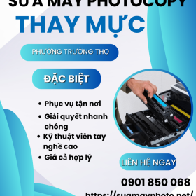 Thay Mực Và Sửa Máy Photocopy Tại Phường Trường Thọ Gía Rẻ| Hỗ Trợ Tận Nơi